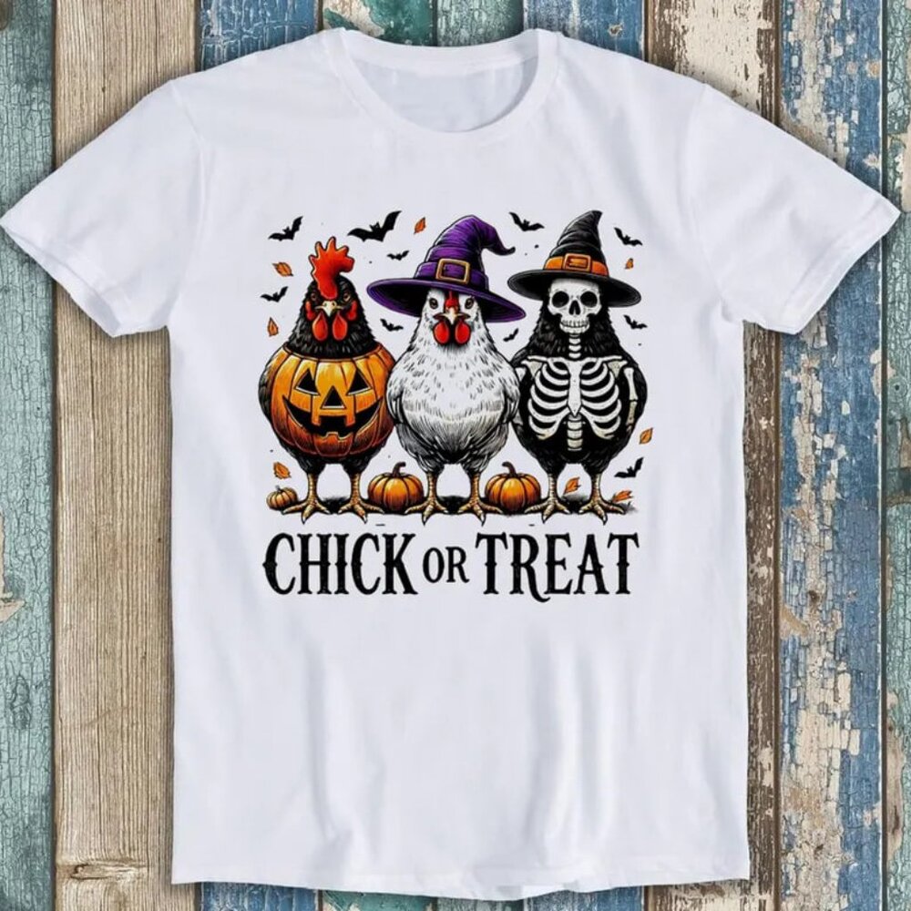 Chick Or Treat Halloween Meme Shirt, Funny Graphic Halloween Shirt